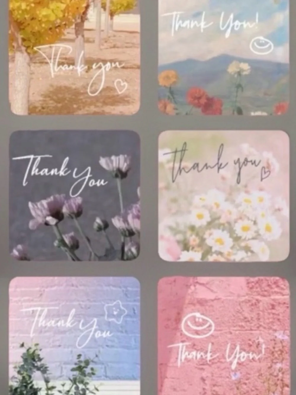 Thank You Design Stickers 100ct~(Boutique) ~NEW~ 1.18” square